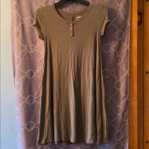 SO navy green swing dress